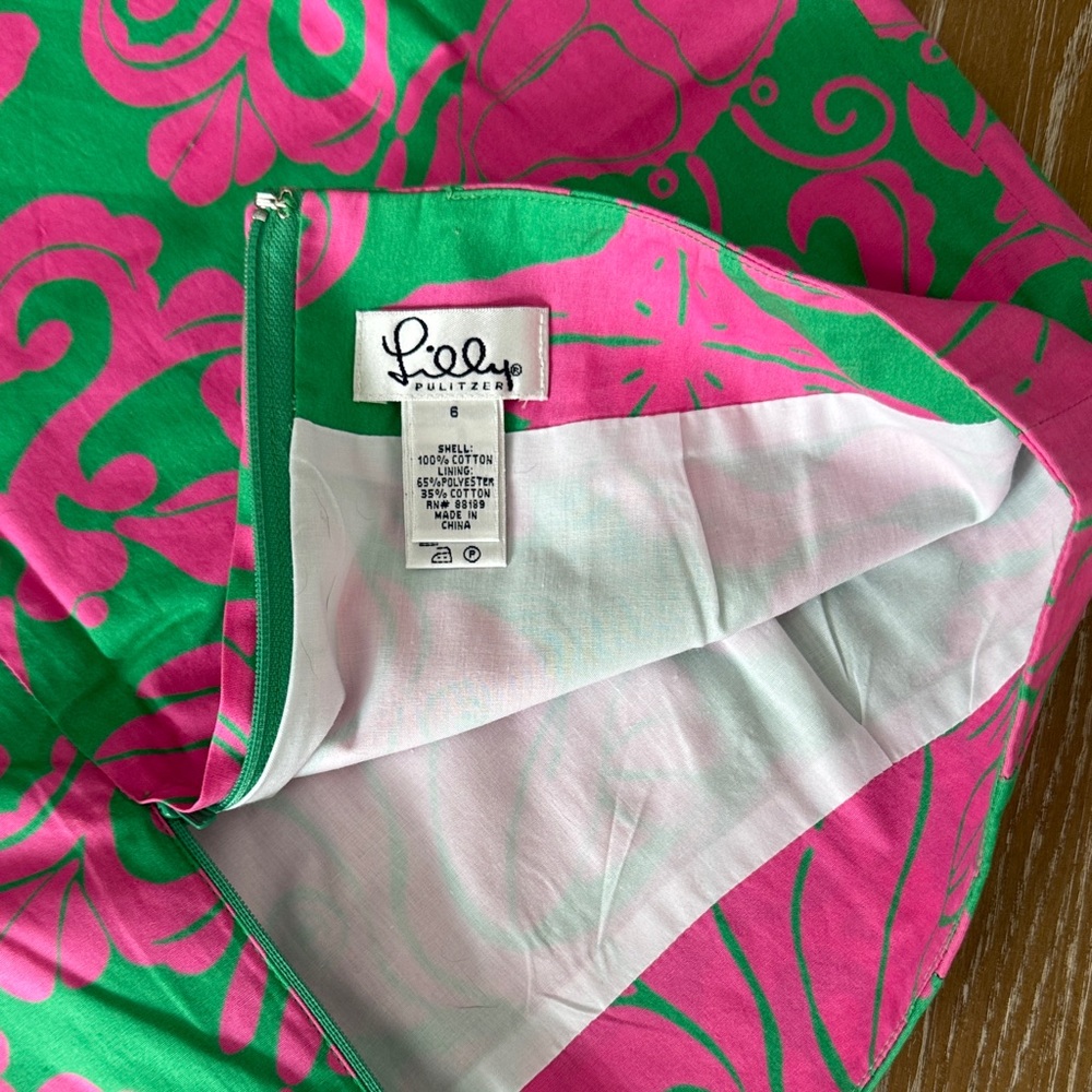 Lilly Pulitzer Pink and Green Skirt - Picture 4 of 4